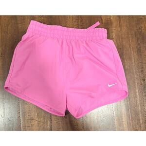 Girls NIKE Built-In Liner Lined Dri-Fit Pink Running Shorts Size Large 10-12 EUC
